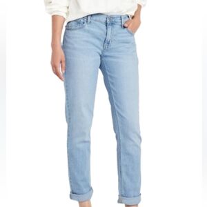 Old Navy Boyfriend Mid Rise Light Wash Blue Jeans Sz 18